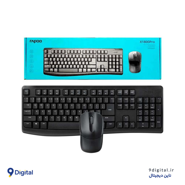 کیبورد و ماوس بی سیم رپو مدل X1800 Pro